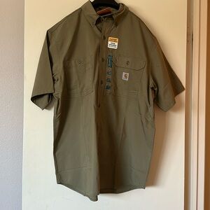 Carhartt Olive Work Shirt-Relaxed Fit